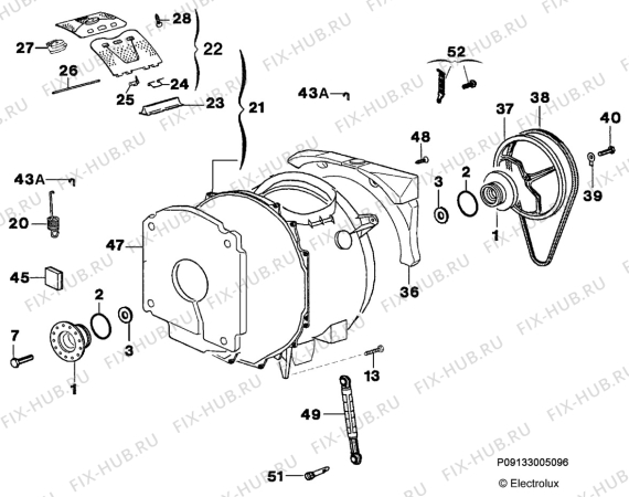 Взрыв-схема стиральной машины Aeg Electrolux L46113 - Схема узла Functional parts 267